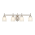 Millennium Lighting 4 Light 30" Wide Vanity Light with Faux Alabaster Frosted Glass Shades Satin Nickel