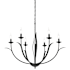 Millennium Lighting Charlize 6 Light 36" Wide Pillar Candle Style Chandelier Matte Black