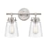Millennium Lighting Amberose 2 Light 16" Wide Vanity Light Brushed Nickel