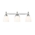 Millennium Lighting 3 Light 22" Wide Vanity Light with Frosted Glass Shades Chrome