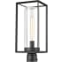 Millennium Lighting Wheatland 18" Tall Post Light with Seedy Glass Shade Powder Coat Black