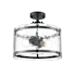 Millennium Lighting Bennetti 2 Light 15" Wide Semi-flush Drum Ceiling Fixture Matte Black