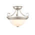 Millennium Lighting 2 Light 13" Wide Semi-Flush Bowl Ceiling Fixture Satin Nickel