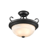 Millennium Lighting 2 Light 15" Wide Semi-Flush Bowl Ceiling Fixture Matte Black