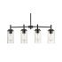 Millennium Lighting Janna 4 Light 28" Wide Linear Chandelier Matte Black