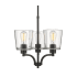 Millennium Lighting Evalon 3 Light 18" Wide Chandelier Matte Black