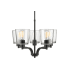 Millennium Lighting Evalon 5 Light 24" Wide Chandelier Matte Black