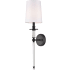 Millennium Lighting 20" Tall Wall Sconce with Tapered Fabric Shade Matte Black