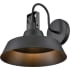 Millennium Lighting Axell 10" Tall Outdoor Wall Sconce with Metal Shade - ADA Compliant Powder Coated Black
