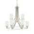 Millennium Lighting Bristo 9 Light 2 Tier Chandelier Satin Nickel