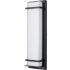 Millennium Lighting 20" Tall LED Outdoor Wall Sconce with Frosted Glass Shade and Full Backplate - ADA Compliant Powder Coated Black
