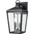 Millennium Lighting Brooks 2 Light 15" Tall Outdoor Wall Sconce with Seedy Glass Shade - ADA Compliant Powder Coated Black