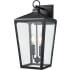Millennium Lighting Brooks 2 Light 19" Tall Outdoor Wall Sconce with Seedy Glass Shade - ADA Compliant Powder Coated Black