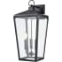 Millennium Lighting Brooks 3 Light 23" Tall Outdoor Wall Sconce with Seedy Glass Shade - ADA Compliant Powder Coated Black