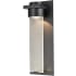Millennium Lighting Amster 15" Tall LED Outdoor Wall Sconce with Frost Glass Shade Powder Coated Black