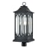 Millennium Lighting Mallorey 3 Light 29" Tall Post Light Powder Coated Black
