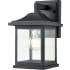 Millennium Lighting 10" Tall Outdoor Wall Sconce with Clear Glass Shade - ADA Compliant Textured Black