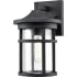 Millennium Lighting Namath 11" Tall Outdoor Wall Sconce with Seedy Glass Shade - ADA Compliant Textured Black