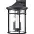 Millennium Lighting Namath 2 Light 17" Tall Outdoor Wall Sconce with Seedy Glass Shade - ADA Compliant Textured Black