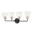 Millennium Lighting Cameron 4 Light 30" Wide Vanity Light Matte Black / Modern Gold