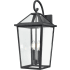 Millennium Lighting Eston 2 Light 21" Tall Outdoor Wall Sconce with Clear Glass Shade - ADA Compliant Textured Black