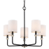 Millennium Lighting Chelsea 5 Light 25" Wide Chandelier Matte Black / Modern Gold