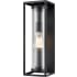 Millennium Lighting Caleb 17" Tall Outdoor Wall Sconce with Clear Glass Shade - ADA Compliant Textured Black