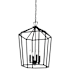 Millennium Lighting Hylena 4 Light 15" Wide Pendant Textured Black