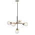 Millennium Lighting Mellrosa 5 Light 32" Wide Multi Light Pendant Matte Black / Modern Gold