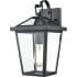 Millennium Lighting Mensun 15" Tall Outdoor Wall Sconce with Clear Glass Shade - ADA Compliant Textured Black