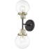 Millennium Lighting Mellrosa 2 Light 20" Tall Wall Sconce Matte Black / Modern Gold