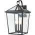 Millennium Lighting Mensun 3 Light 21" Tall Outdoor Wall Sconce with Clear Glass Shade - ADA Compliant Textured Black