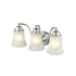 Millennium Lighting 3 Light 18" Wide Vanity Light with Frosted Glass Shades Chrome