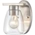 Millennium Lighting 10" Tall Bathroom Sconce with Clear Glass Shade Brushed Nickel
