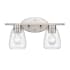 Millennium Lighting 2 Light 16" Wide Vanity Light with Clear Glass Shades Brushed Nickel