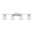 Millennium Lighting 4 Light 34" Wide Vanity Light with Clear Glass Shades Brushed Nickel