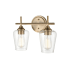 Millennium Lighting Ashford 2 Light 14" Wide Bathroom Vanity Light Modern Gold