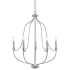 Millennium Lighting Senoia 5 Light 25" Wide Pillar Candle Style Chandelier Brushed Nickel