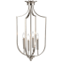 Millennium Lighting 4 Light 14" Wide Taper Candle Pendant Brushed Nickel