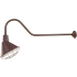 Millennium Lighting RLM 1 Light Outdoor Wall Sconce with 12" Angle Shade and 41" Gooseneck Stem Architectural Bronze