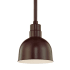 Millennium Lighting RLM 1 Light Outdoor Pendant with 10" Wide Bowl Shade and 12" Stem Architectural Bronze