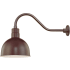 Millennium Lighting RLM 1 Light Outdoor Wall Sconce with 12" Wide Bowl Shade and 21.5" Gooseneck Stem Architectural Bronze
