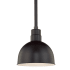 Millennium Lighting RLM 1 Light Outdoor Pendant with 12" Wide Bowl Shade and Canopy Kit Satin Black