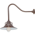 Millennium Lighting RLM 1 Light Outdoor Wall Sconce with 14" Wide Railroad Shade and 23" Gooseneck Stem Architectural Bronze