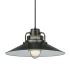 Millennium Lighting RLM 1 Light Outdoor Pendant with 18" Wide Railroad Shade and 12" Stem Satin Black