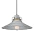 Millennium Lighting RLM 1 Light Outdoor Pendant with 18" Wide Railroad Shade and 36" Stem Galvanized