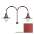 Millennium Lighting-RRWS12-RPAD-Fixture with Satin Red Finish Swatch