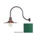 Millennium Lighting-RRWS15-RGN24-Fixture with Satin Green Finish Swatch