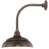 Millennium Lighting RLM 1 Light Outdoor Wall Sconce with 14" Warehouse Shade and 13" Gooseneck Stem Architectural Bronze