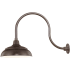 Millennium Lighting RLM 1 Light Outdoor Wall Sconce with 14" Warehouse Shade and 24" Gooseneck Stem Architectural Bronze
